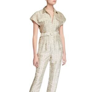 Sir Printed Beige Siena Jumpsuit Size 2